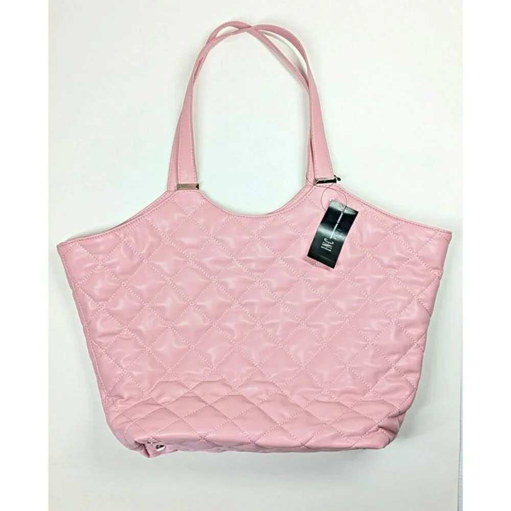 I.N.C. International Concepts Andria Quilted Extra Large Tote Pink (MSRP $100)